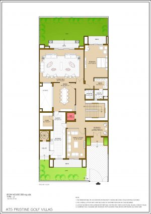 ATS Pristine golf Villas ground floor plan